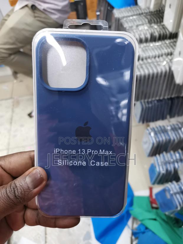 Royal Blue Apple Silicone iPhone 13 Pro Max Case