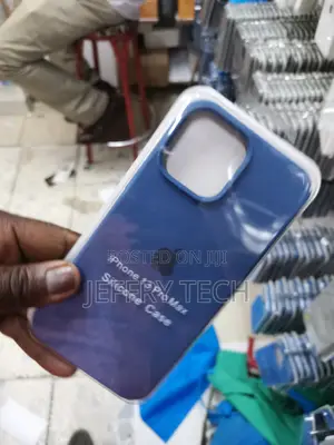 Royal Blue Apple Silicone iPhone 13 Pro Max Case