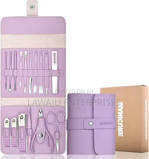 17pcs Manicure Set With Leather Pouch