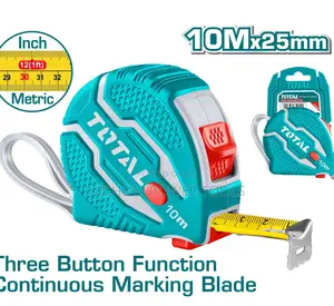 Total TMT126101 Steel Measuring Tape 10mx25mm