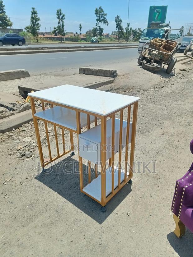 Manicure Marble Table, With Drawer - main view