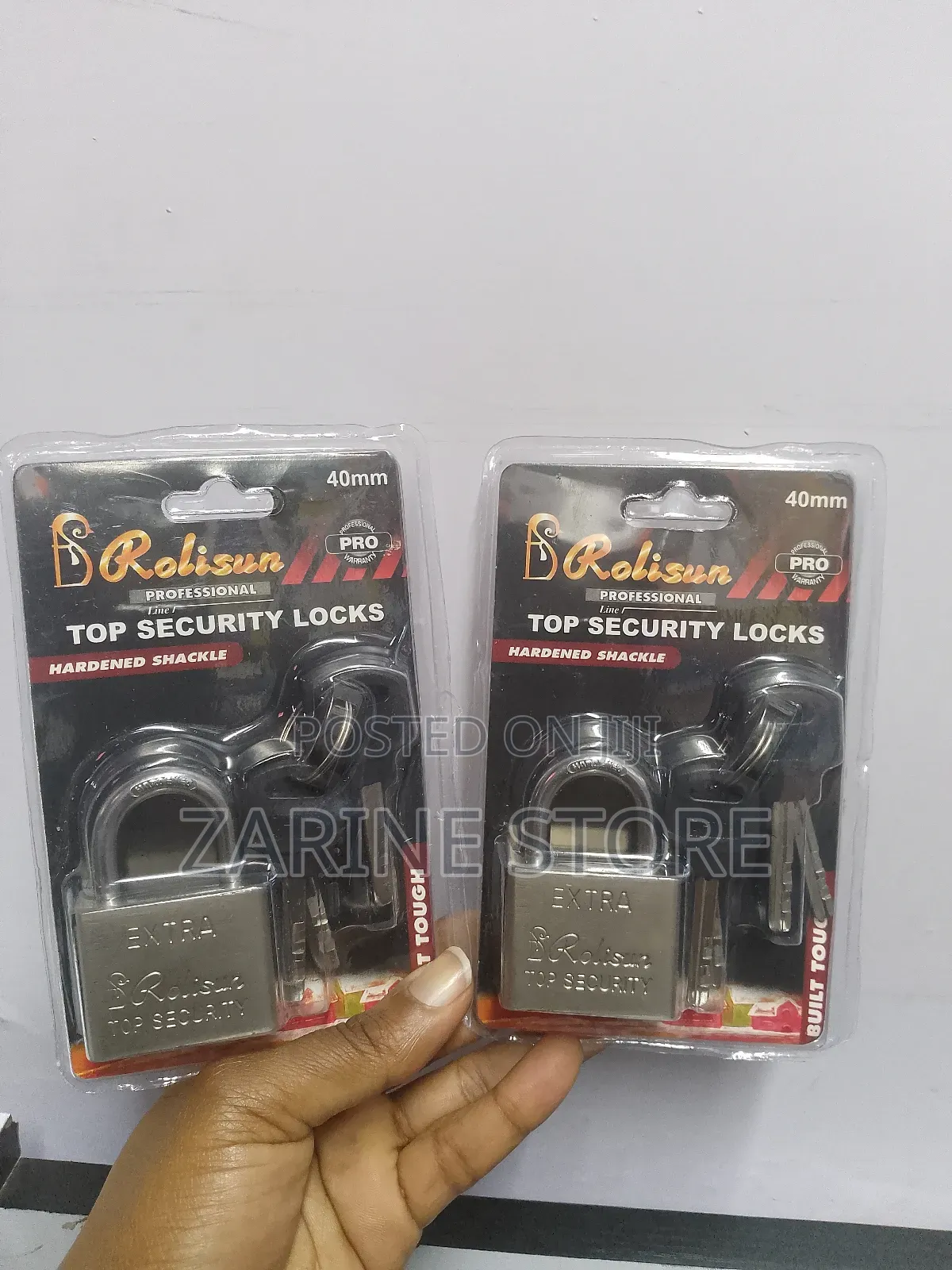Hardened Shackle Rolisun Padlock Extra Top Security 40mm