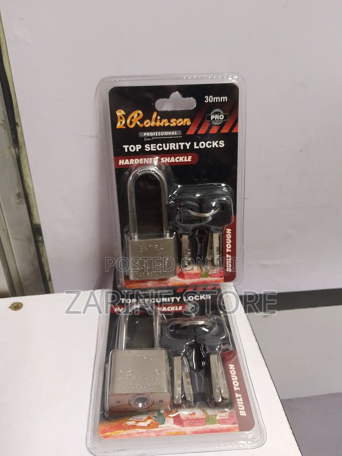 Long Neck Rolinson Padlock 30mm, 4 Keys
