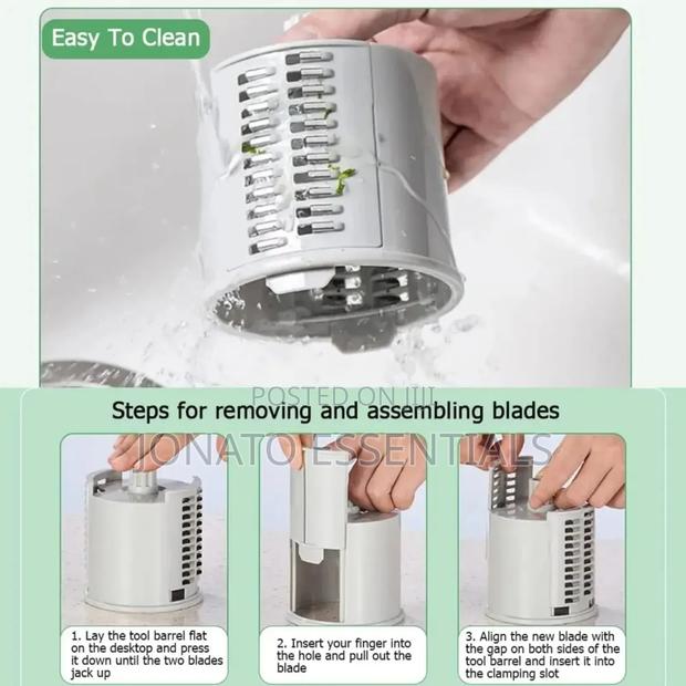 3 in 1 Rotary Vegetables Cutter, Chopper - thumbnail 3