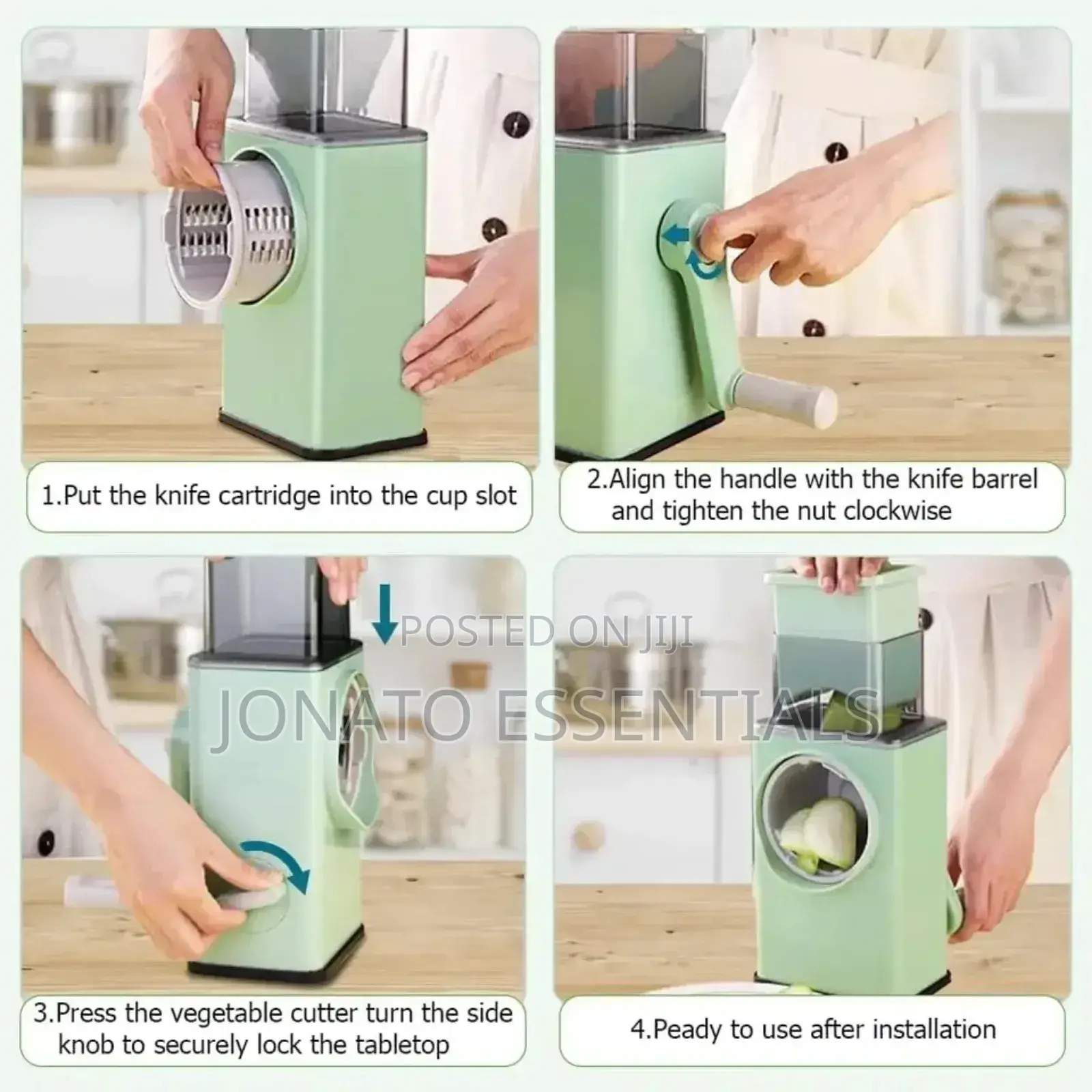 3 in 1 Rotary Vegetables Cutter, Chopper