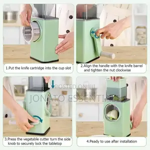 3 in 1 Rotary Vegetables Cutter, Chopper