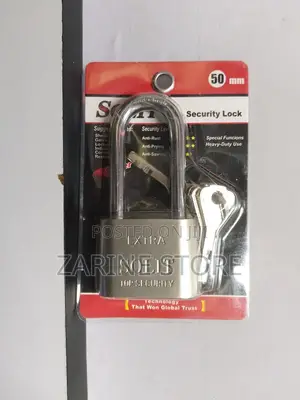 Security Lock Solit 50mm Padlock Water Resistant, Long Neck