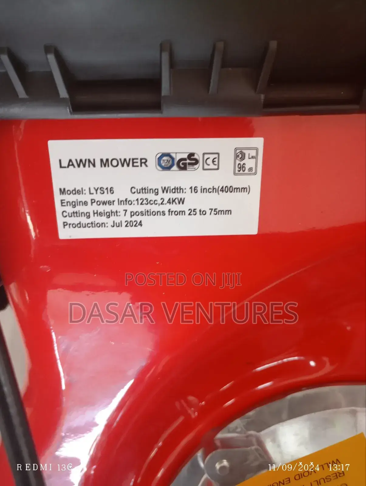 Lawn Mower 3.5hp 123cc Loncin Brand