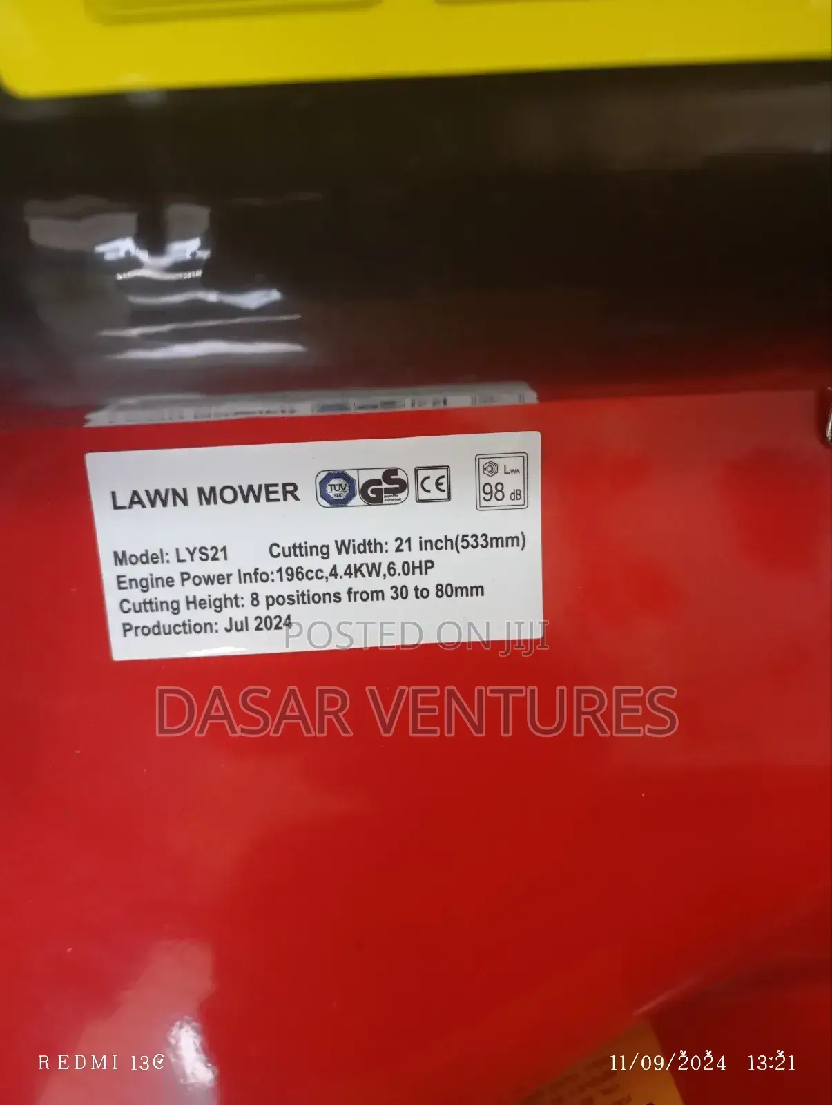 Lawn Mower 6hp 196cc Loncin Brand