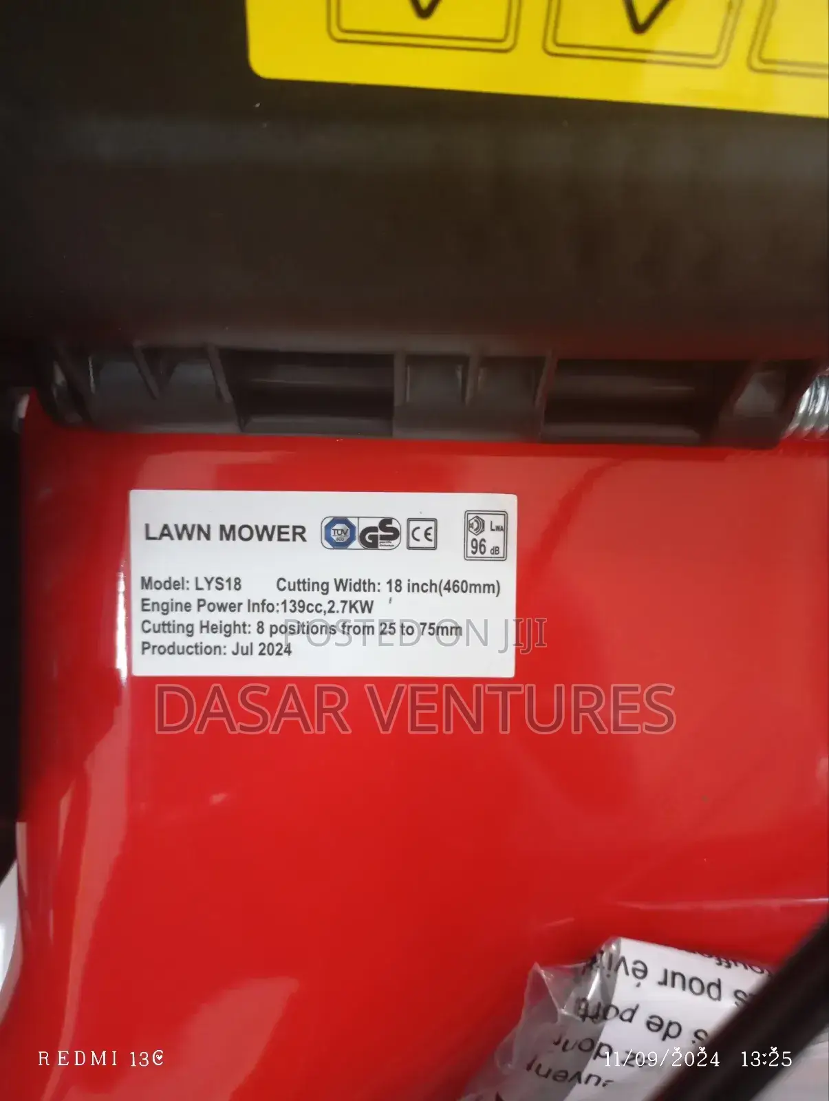 Lawn Mower 4hp 139cc Loncin Brand