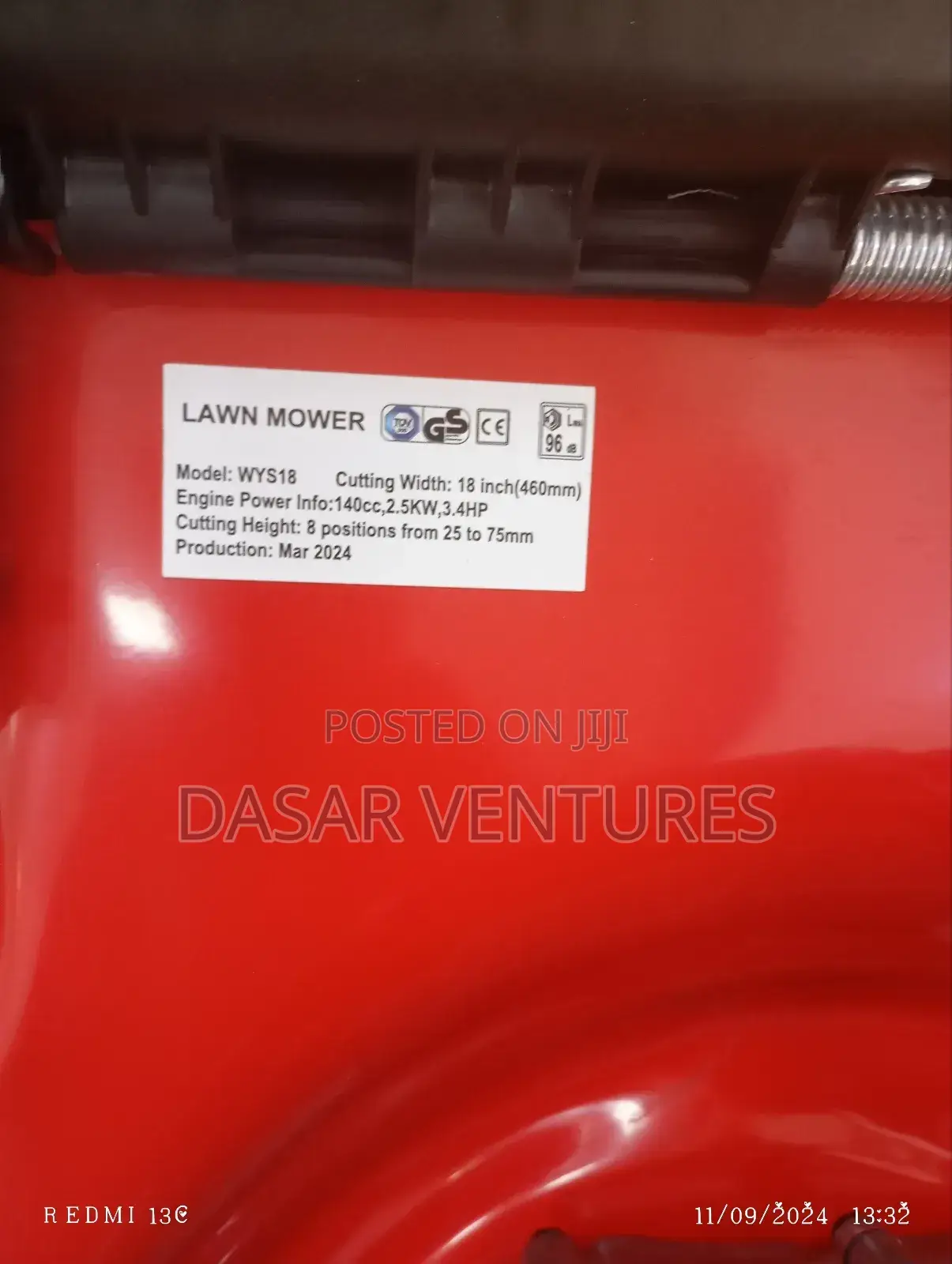 Lawn Mower 3.5hp 140cc Briggs and Stratton