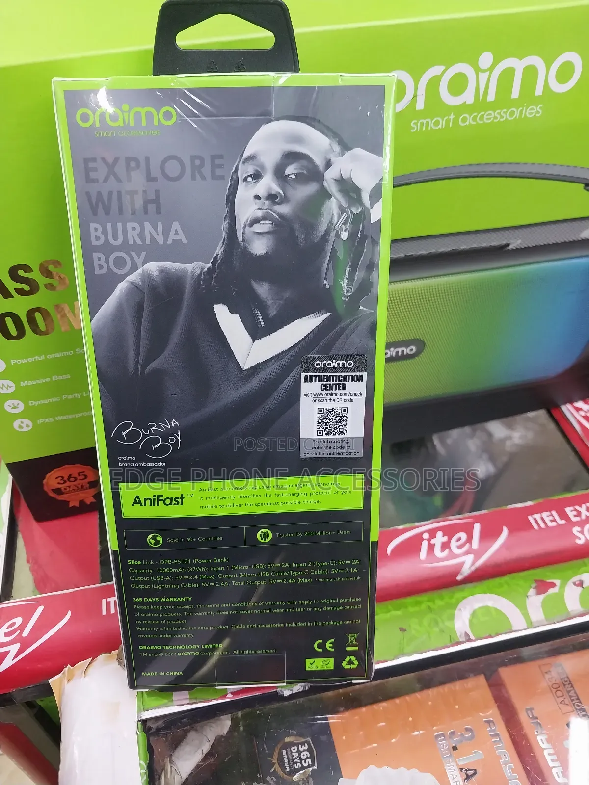 Oraimo Powerbank 12w 10000mah With Cables