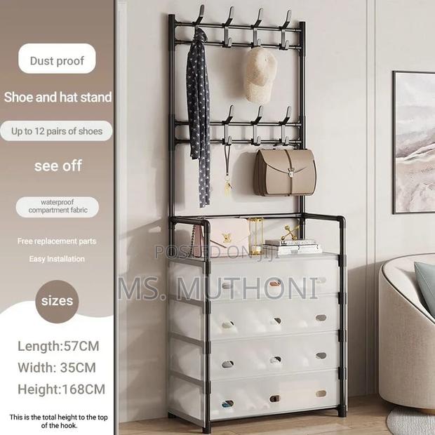 Tier 8 Hook Clear Covers Dust Proof Hanger/ Rack - thumbnail 2