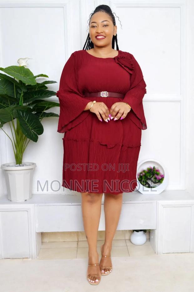 Classy Maroon Dress - main view