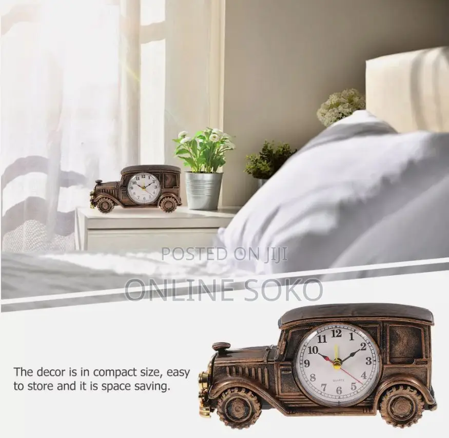 Retro Vintage Antique Decor Car Design Alarm Clock