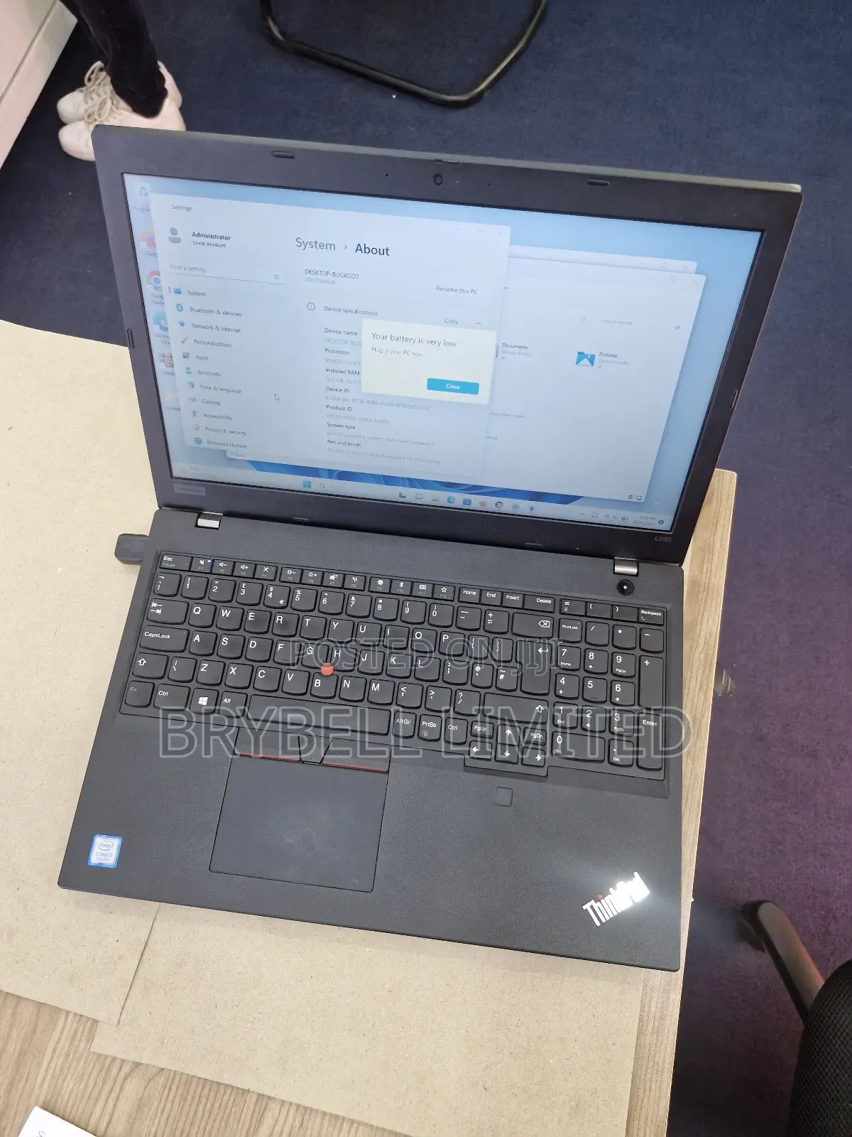 Laptop Lenovo ThinkPad L580 16GB Intel Core I7 SSD 256GB