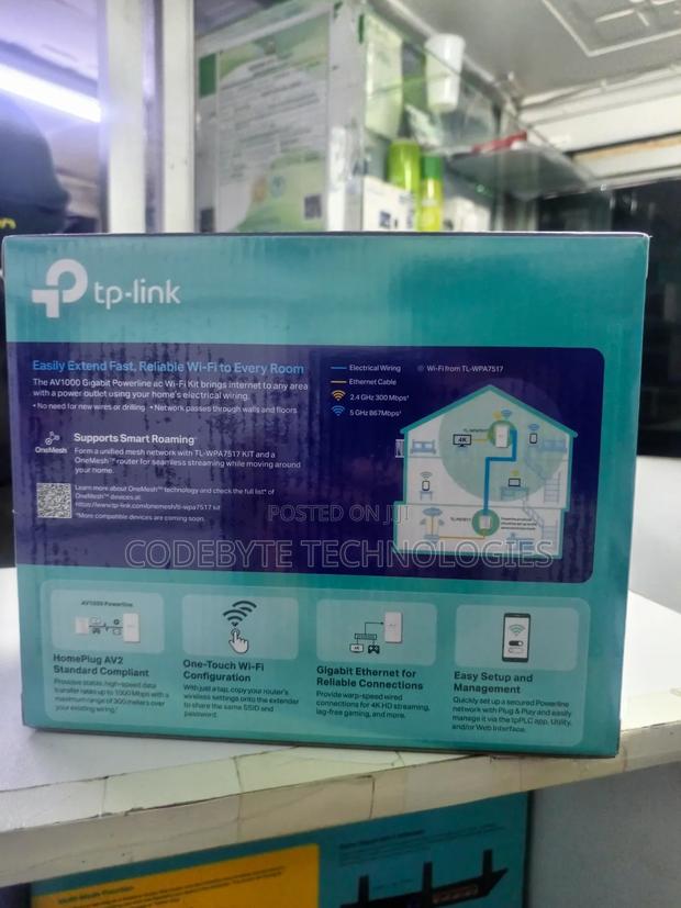 ^Tp-Link AC1200 AV1000 Powerline Ac Wi-Fi Kit - thumbnail 2