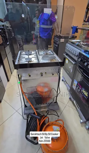 Sarahtech 3 Gas + 1 Electric Plate Standing Cooker 50 by 55