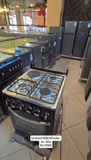 Sarahtech 3 Gas + 1 Electric Plate Standing Cooker 50 by 55