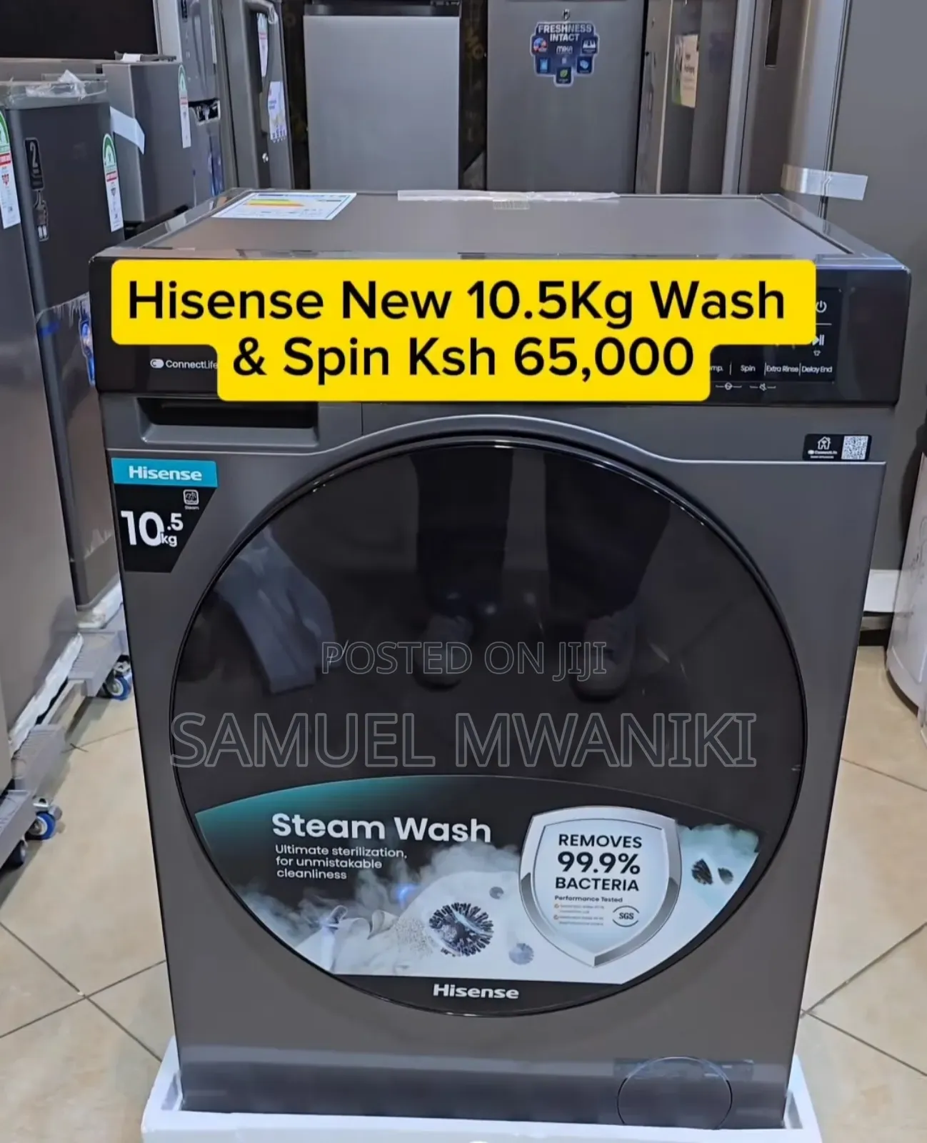 Hisense 10.5kg Automatic Washing Machine Front Load New 2024