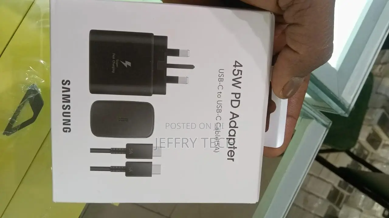 Current: 5A Samsung 45 Watt Charger