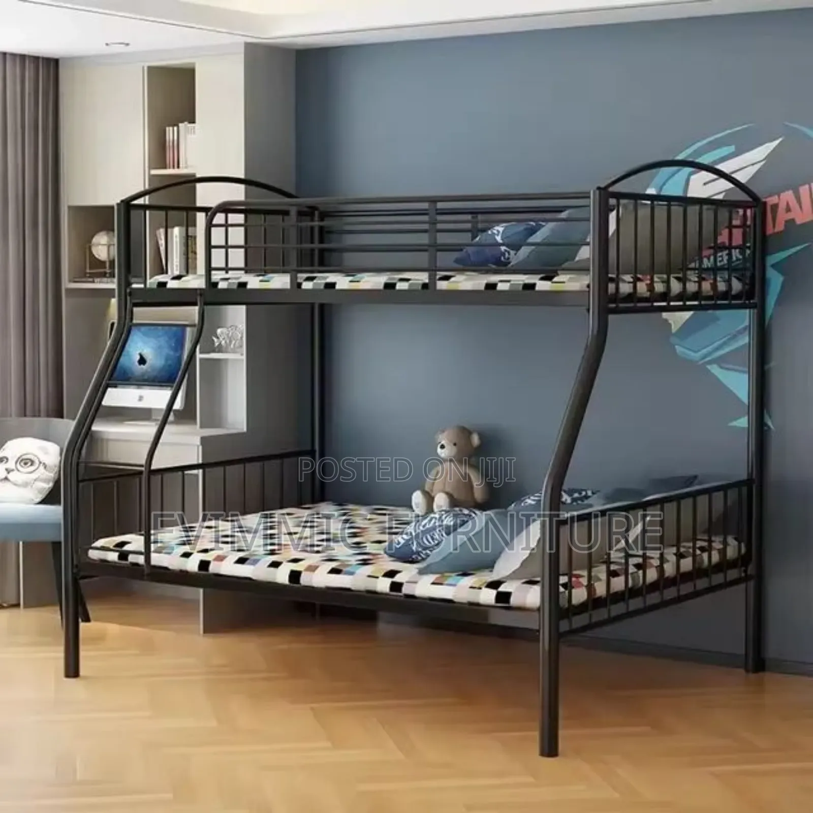 Black Terry Metal Bunk Beds