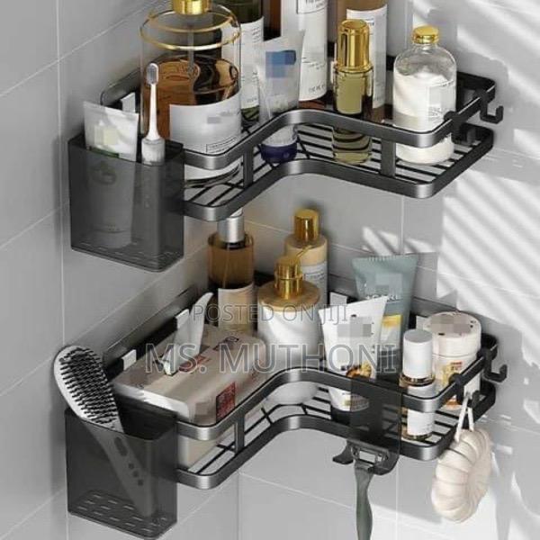 2 PCS Bathroom Shower Caddy With Toothbrush Holder - main view