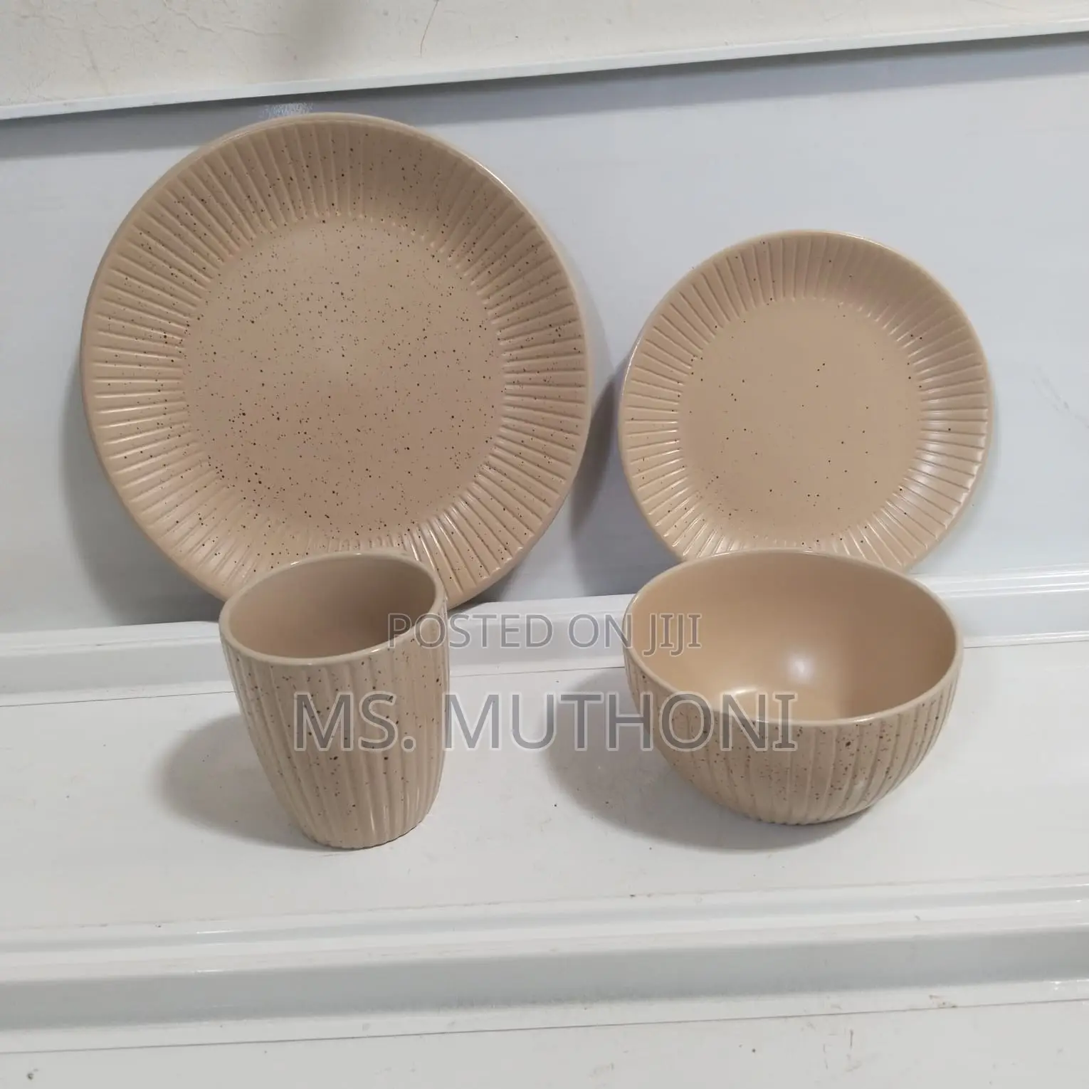24 PCS Light Tan Dinner Set