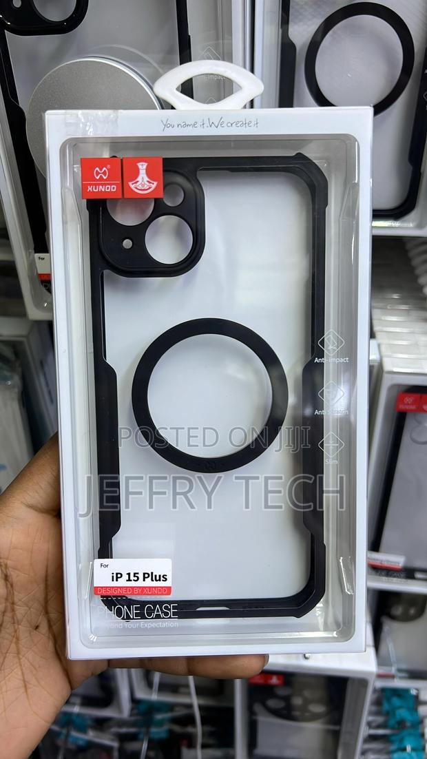 Plastic Clear Xundo Magsafe iPhone 15 Plus Cases - main view