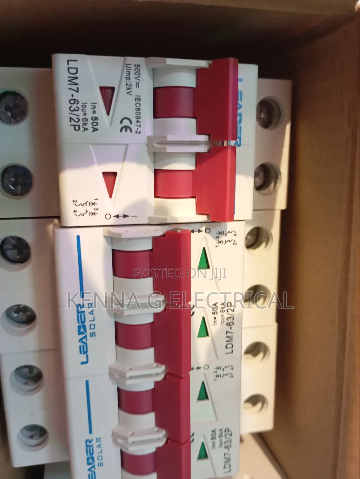 2 Pole DC Modular Circuit Breaker. 500V DC 50 Amp