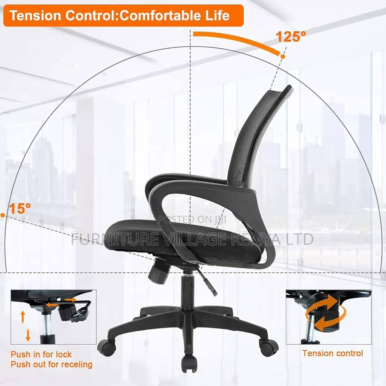 Adjustable Desk Chair Mid Back Conference Chair