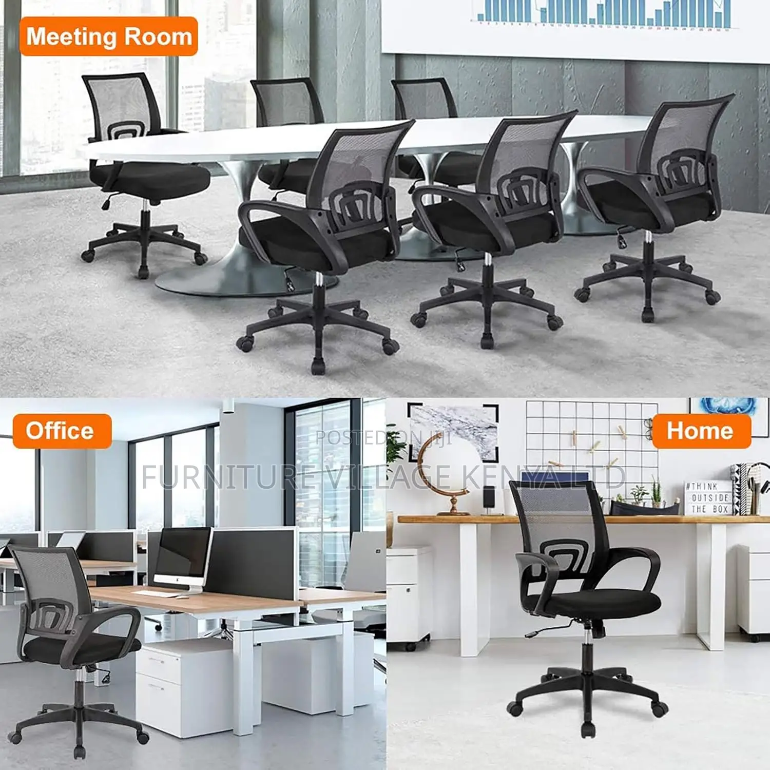 Adjustable Desk Chair Mid Back Conference Chair