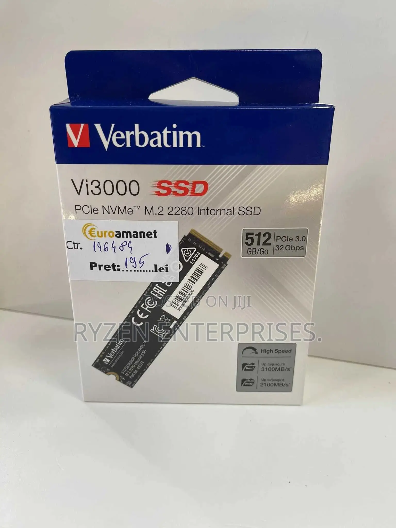 Verbatim Vi3000 512db SSD M.2 Nvme