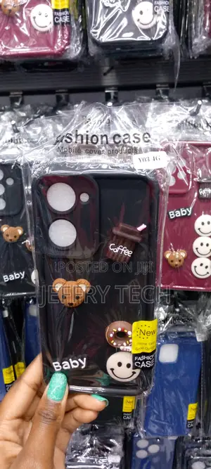 Vivo Y03 Coverblackcute 3dcoffee Soft Siliconne
