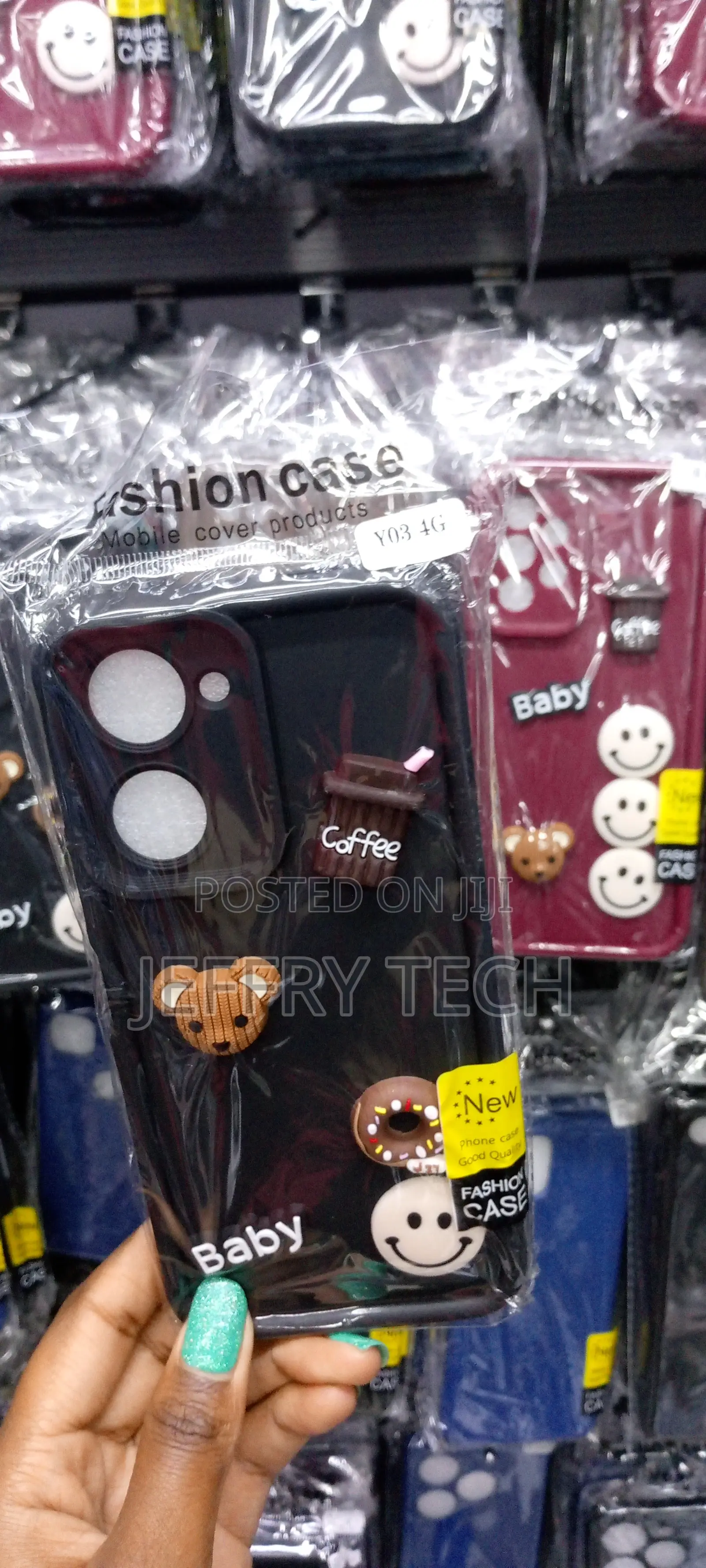 Vivo Y03 Coverblackcute 3dcoffee Soft Siliconne