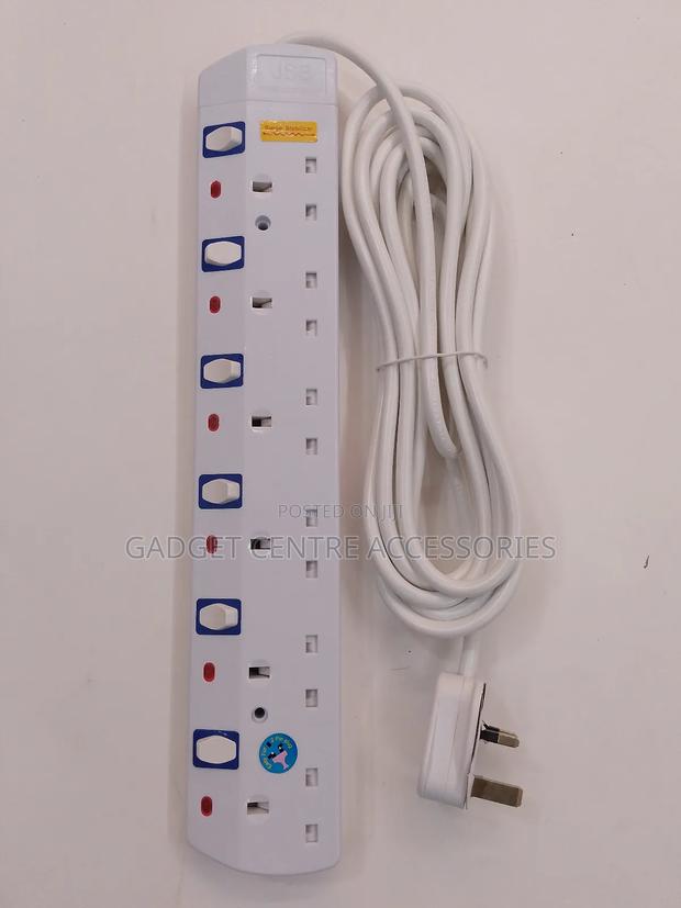 JSB 6way Extension With Surge Protector