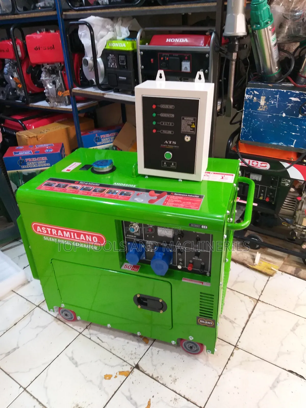 Reliable Astramilano 10kva Silent Diesel Generator + ATS