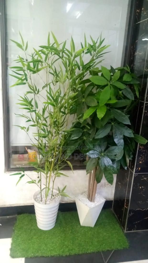 Artificial Plants With Plastic Vases Variety in Stock - main view