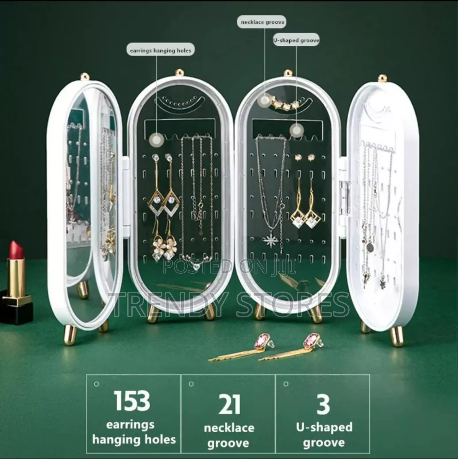White Vintage Retro Jewelry Rack