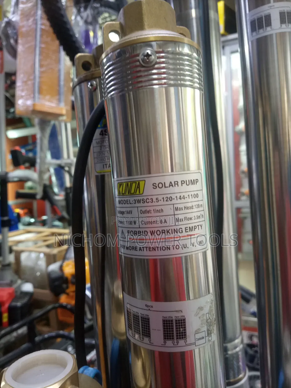 Kunda 144v 1100watts Submersible Solar Water Pump 120m