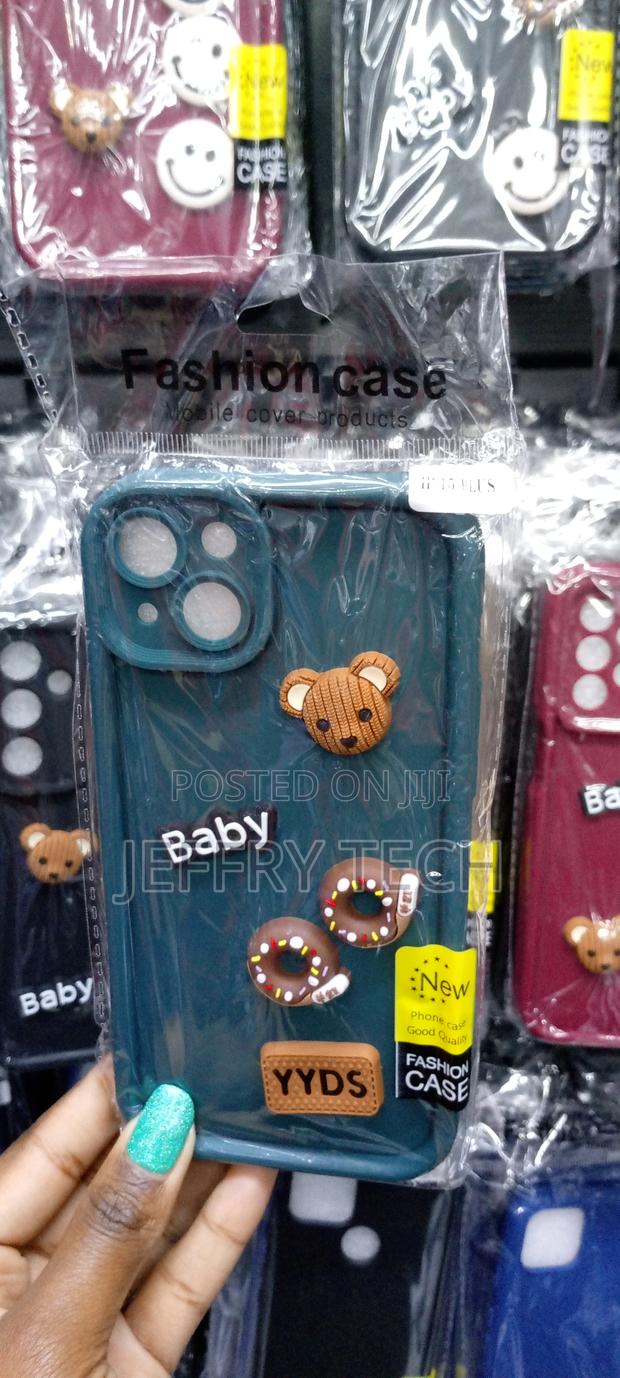 Greencute 3D Bear Coffee Phone Case for iPhone 15 Plus - main view