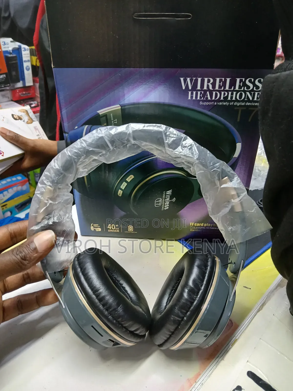 T7 Wireless Head Phones for Music Gaming Movie Headphones