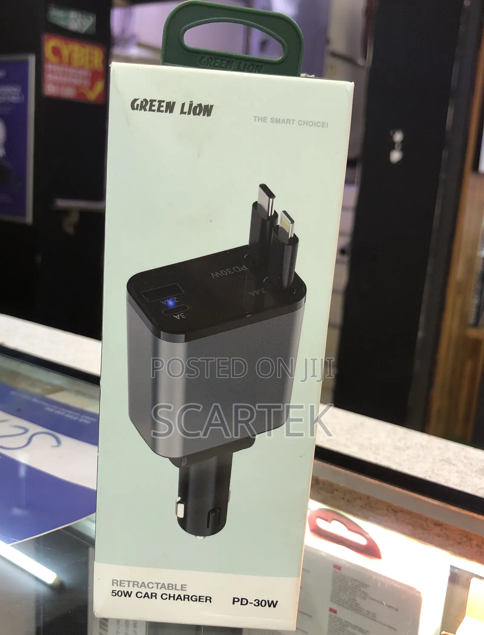 Green Lion 4-in-One Car Charger