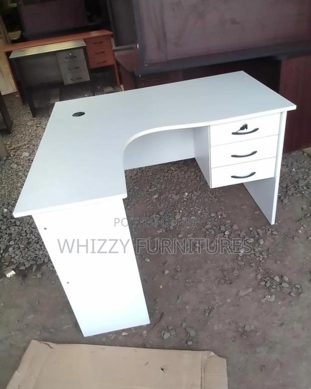 L Shaped Study Desk White