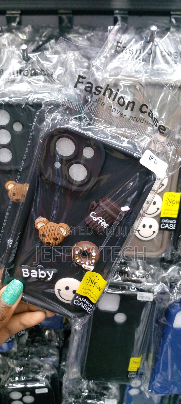 Cute 3D Doll Coffee Bear Cartoon Phone Case for iPhone15 - thumbnail 2