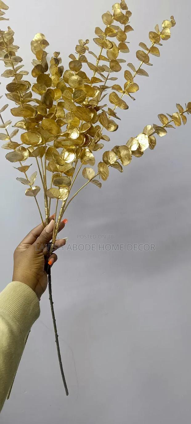 Gold Eucalyptus Flowers for Decor - main view
