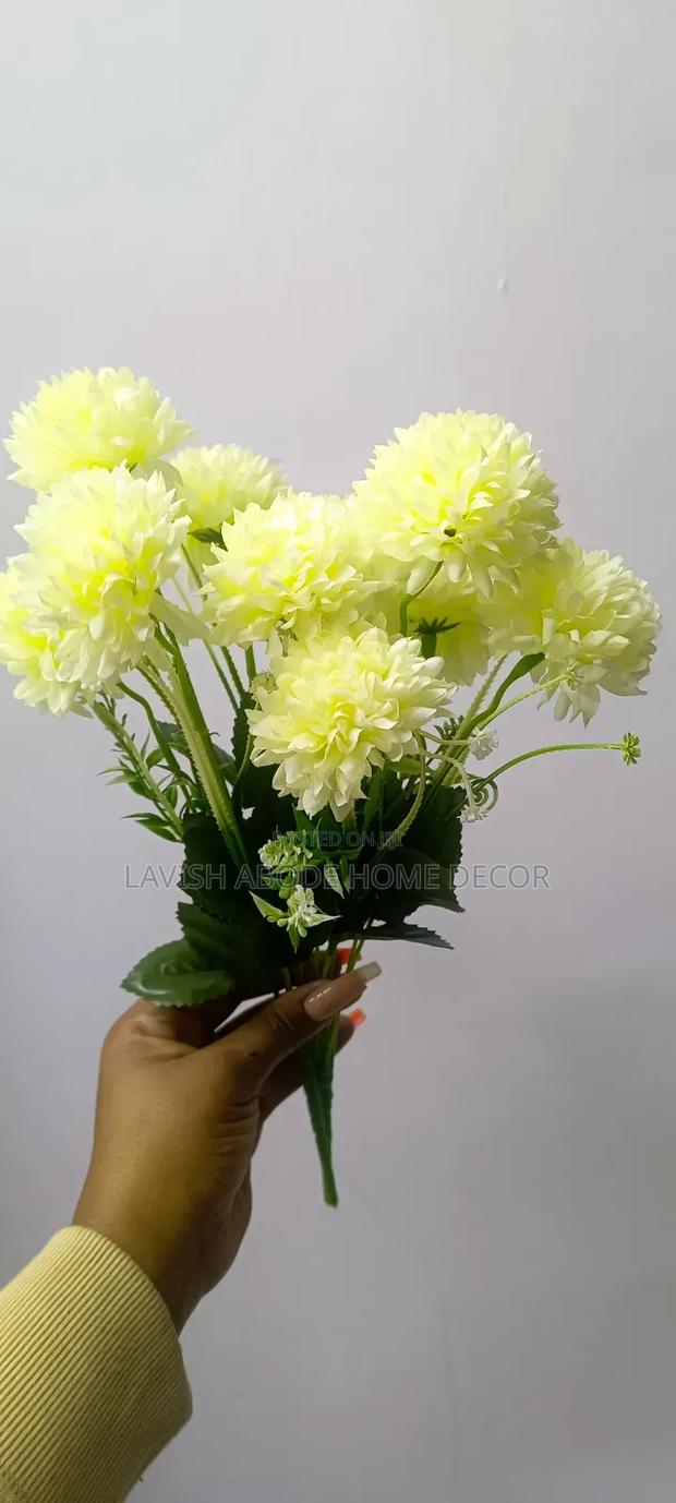 White Dandelion Artificial Flowers - thumbnail 2