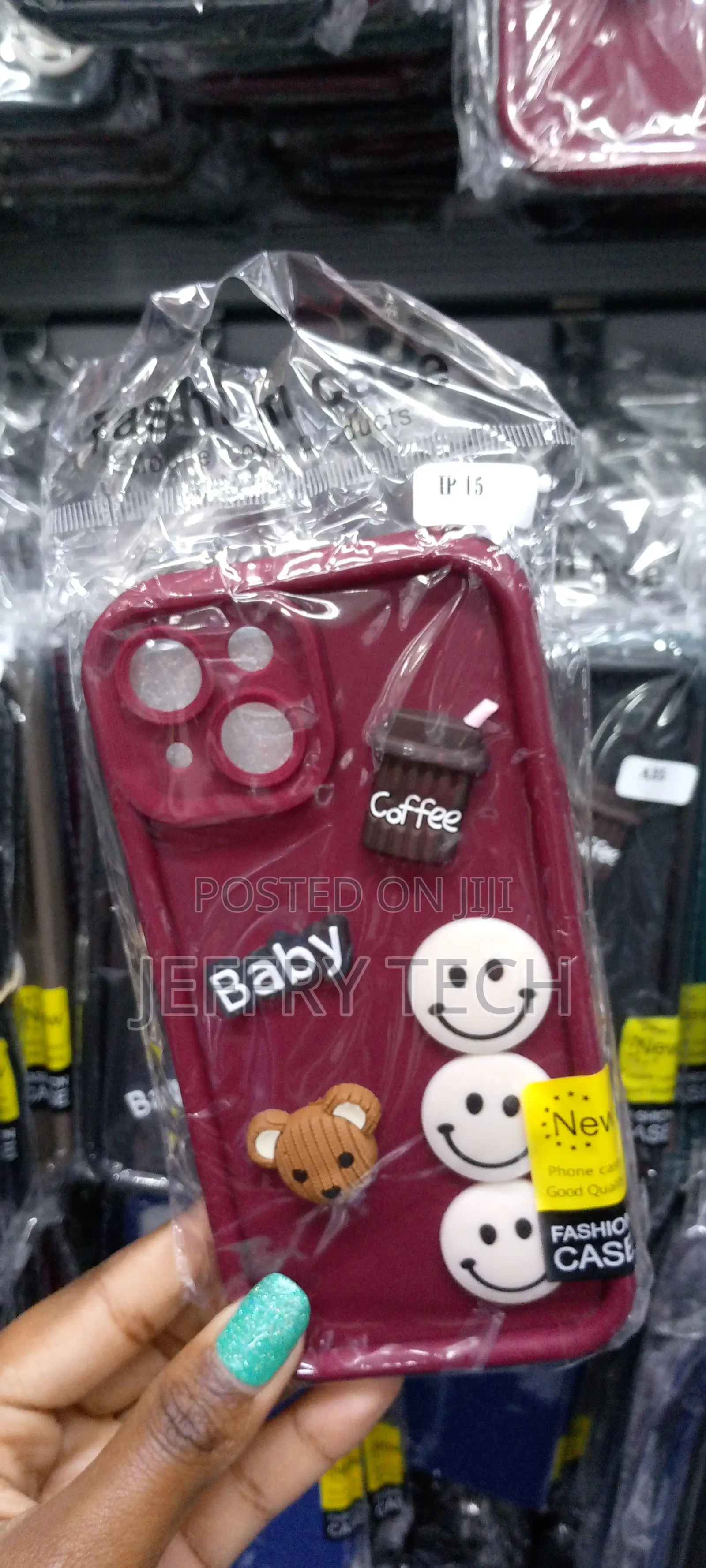Redcute 3D Doll Coffee Little Bear Cartooncase for iPhone 15
