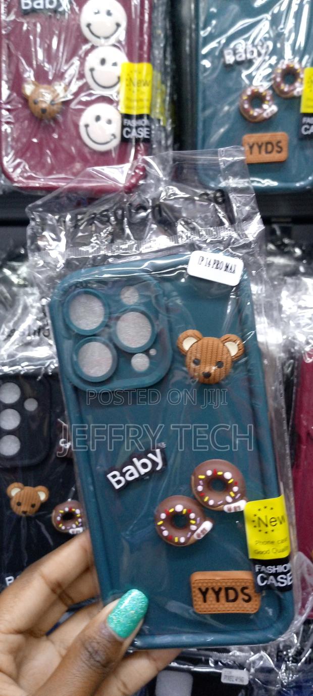 3D Cute Cartoon Doll Case Compatible for iPhone 14 Pro Max - thumbnail 2