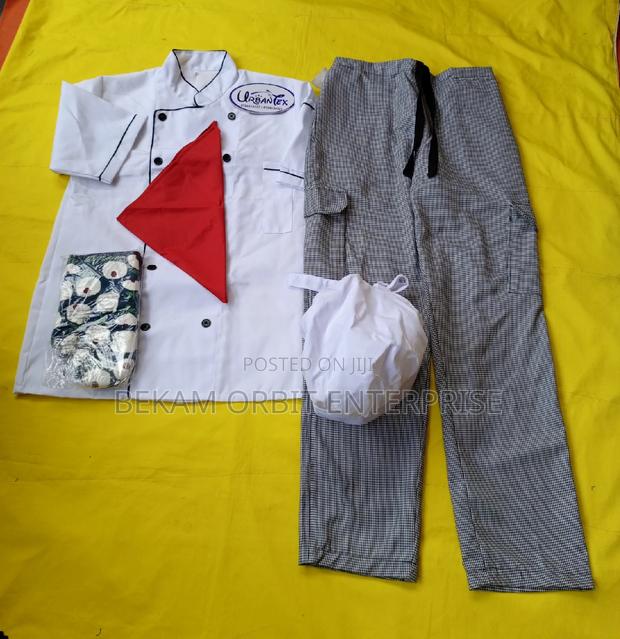 Custom Professional Chef Trouser+Jacket+Hat+Scarf Oven Glove - main view